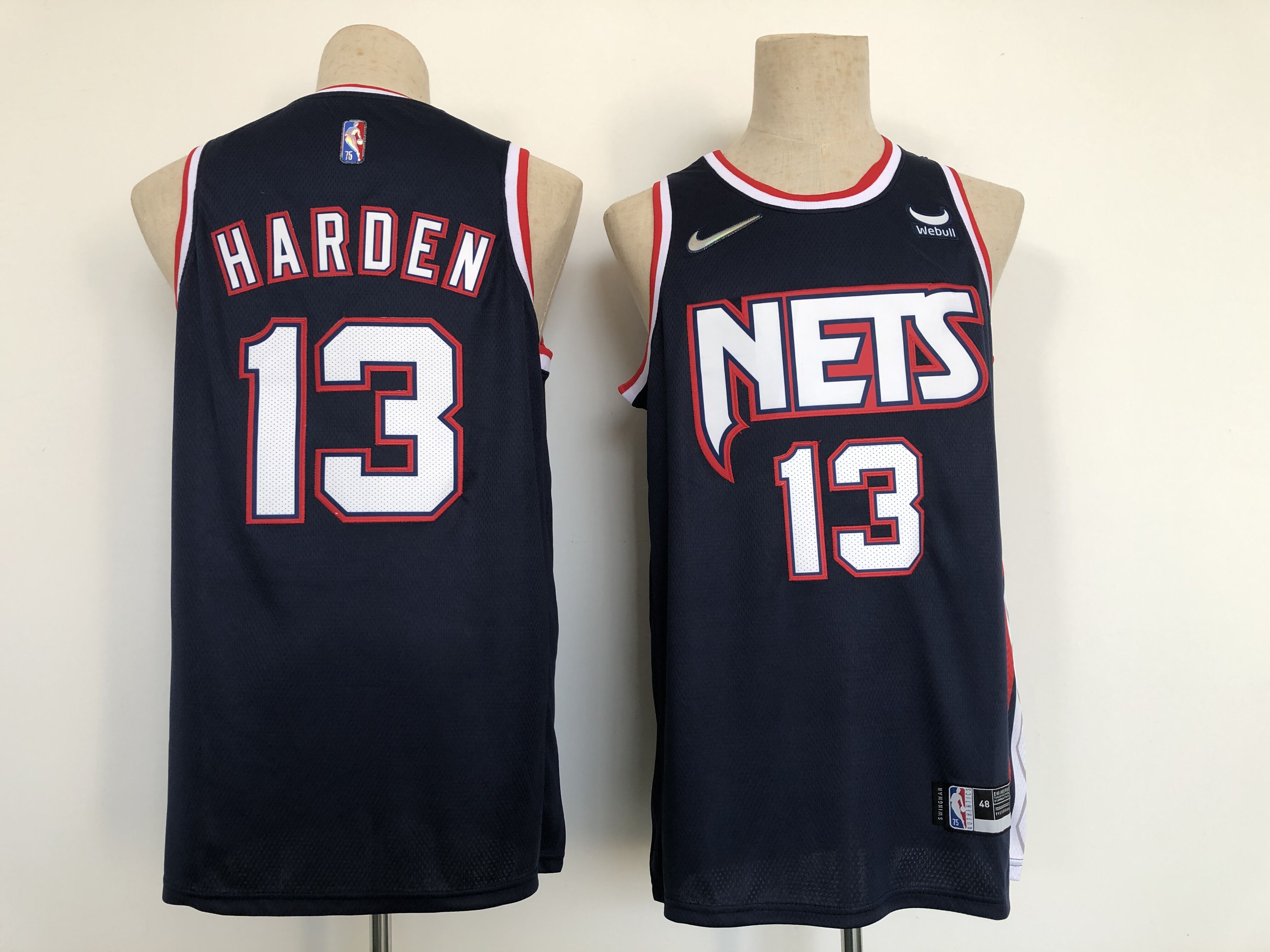 Men Brooklyn Nets #13 Harden Dark blue 2022 City Edition Nike NBA Jersey